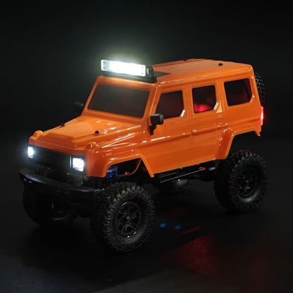 SCX24 Body Magnetic Stand with Lights for SCX24 Upgrades | PC Front and Rear Body for SCX24 Bronco JLU C10 Basecamp 1/24 RC Crawler - style: Orange