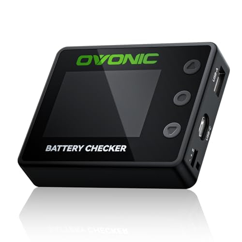OVONIC C30 Battery Checker with Servo Tester, 1-8S LiPo LiHV Life Li-Ion Battery Voltage Tester, PWM/PPM Signal Test, USB-C 30W & USB-A 22.5W Power Output, Cell Balancer