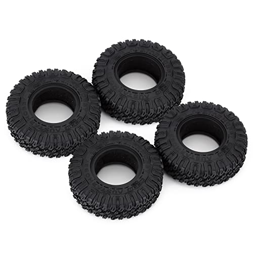 RC Car Tires,WONFAST 4PCS 1.55 inch Mud Wheel Tyre Terrain Crawler Rubber Tires Foam Insert for 1:10 RC Crawler Car for Axial 90069 TF2 D90 CC01 LC70 Tamiya MST JIMNY UTB18(85MM) - color: 85mm