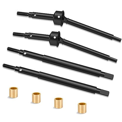 OGRC +5mm Extended Thread Dogbone CVD Axle Shafts for TRX4M RC Upgrades | Hardened Steel CVD, Front & Rear Axle Shafts, for Traxxas TRX4M