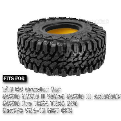 RC 1.9In Soft Rubber Wheel Tires for 1/10 RC Crawler Car SCX10 SCX10 II 90046 SCX10 III AXI03007 SCX10 Pro TRX4 TRX6 D90 Gen7/8 VS4-10 MST CFX,BRCatWPark 4Pcs Soft Rubber Wheel Tires-(D) - style: 4Pcs 1.9 Rubber Wheel - (D)