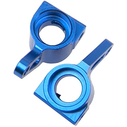 Aluminum Front Steering Knuckles Carrier Blocks Steering Cup Compatible with 1/10 Traxxas Slash 2WD Rustler Stampede Bandit RC Car,Replace of 3736 (Blue) - color: Blue