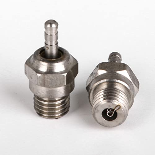 Mxfans Silver RC 1:8 1:10 70117 Stainless Steel Glow Plug Replacement for HSP N3 15~28 Hot Nitro Engines Pack of 12