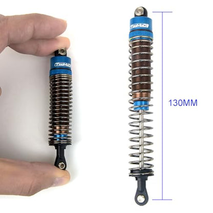 130MM Oil Shock Absorbers Upgrade Compatible with 1/10 RC Crawlers | Fits TRX4 / Axial SCX10 / D90 - Oil Damper Upgrade - Blue - color: Blue