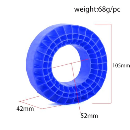 1.9 RC Silicone Rubber Insert Foam Soft Waterproof 108x42mm Fit 118-122mm 1/10 Crawler Wheels Tires for 1:10 Crawler Car Traxxas TRX4 Axial SCX10 Capra RXB10 RC4WD D90 TF2 Gen8 4PCS (Blue) | Fit 118-122mm 1/10 Crawler Wheels Tires - color: Blue
