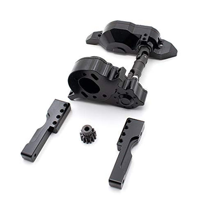 KYX Racing Alloy CNC Machined Front Transmission Gearbox & Front Servo Mount & Battery Tray for RC Crawler Car Traxxas TRX4 TRX6