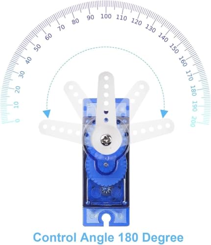 Sg90 9g Micro Servo Motor for Arduino RC Car Robot Boat Plane 3Pcs | Mini, Small, 9 Gram, Metal Gear, Digital, 180 Degree, Steering Servos for Rc Airplane Helicopter Robotic Arm Diy