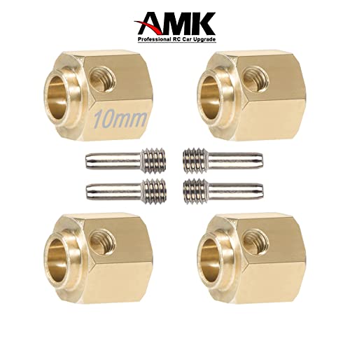 4pcs Brass Extended Wheel TRX4 Brass 10mm Wheel Hex Extended Adapter for RC Crawler TRX4 TRX-4 1/10 RC Hex Wheel Hubs Adapters (4pcs 10mm Wheel Hubs Adapters) - color: 4pcs 10mm Wheel Hubs Adapters