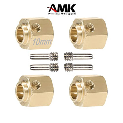 4pcs Brass Extended Wheel TRX4 Brass 10mm Wheel Hex Extended Adapter for RC Crawler TRX4 TRX-4 1/10 RC Hex Wheel Hubs Adapters (4pcs 10mm Wheel Hubs Adapters) - color: 4pcs 10mm Wheel Hubs Adapters
