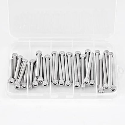 M5 x 40mm 45mm 50mm 55mm 60mm Hex Socket Head Cap Screws Bolts 304 Stainless Steel Allen Hex Drive Metric Machine, Fully Threaded, Assortment Kit 30PCS - size: M5 x 40/45/50/55/60mm (30PCS)