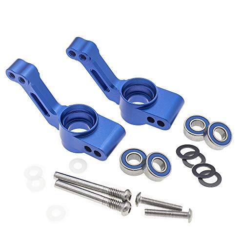 RC Alloy Rear Stub Axle Carriers for Traxxas 1/10 Rustler 4X4, Stampede 4X4, Slash 4X4 4WD-Replaces Part 1952(Pair) - color: Navy Blue