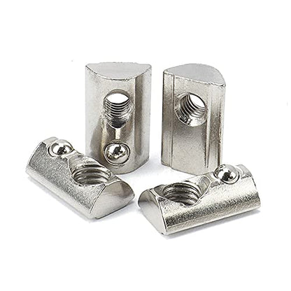 20 Pcs 4040 Series T Spring Nut, M8 Thread Roll in Spring Post Assembly T Nuts Hammer Head Fastener Nut Drop in T-Nut for 40 Series Aluminum Extrusion Profile T Slot 8mm for 3D Printer (M8) - size: 4040 Series M8