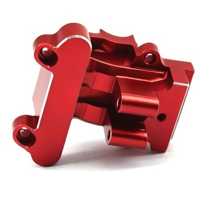 Aluminum Upgrade Parts Set for ARRMA 1/16 Mini Kraton 3S, Front/Rear Upper/Lower Arm, Gearbox Cover, Wing, Steering Link (Red Rear Gearbox Cover) - color: Red Rear Gearbox Cover