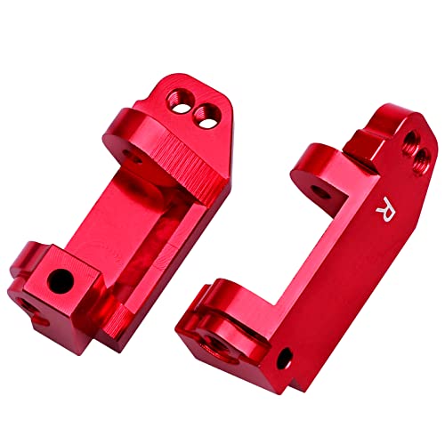 Aluminum Front Steering Blocks & Caster Blocks and Rear Stub Axle Carriers Upgrade Kit for 1/10 Traxxas Slash 2WD Stampede Rustler VXL, Replacement of 3632 3736 3752 (Red) - color: Red