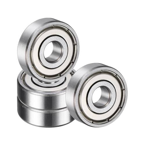 uxcell 4 Pack 626ZZ Deep Groove Ball Bearings, 6x19x6mm Chrome Steel Double Shield Bearing for Electric Motor, Home Appliances, Garden Machinery, (ABEC5) - size: 626ZZ