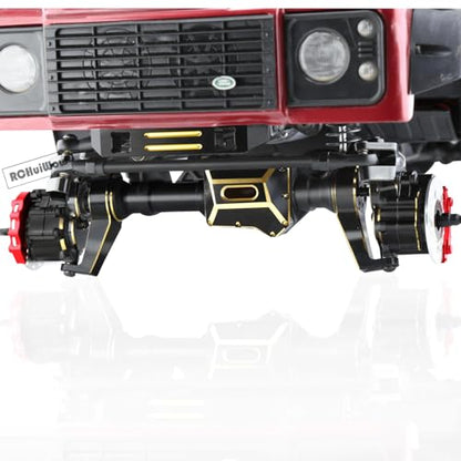 RC Brass Diff Cover,Inner Front Portal Steering Knuckles,Outer Portal Knuckle Cover,Front Rear Caster Blocks C Hub Carrier,Upgrades Part for 1/10 TRX4 TRX6 RC Crawler Car,Black