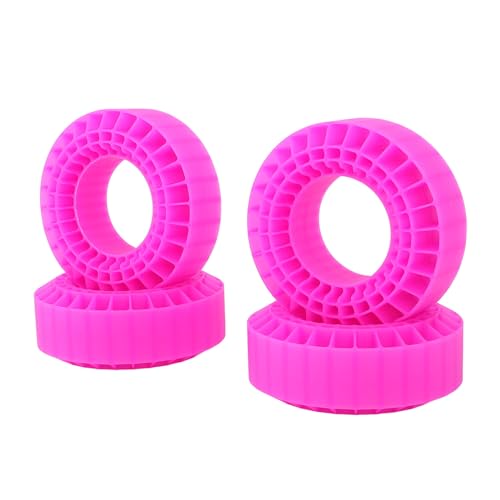 1.9 Tire Inserts Silicone Rubber Insert Foam, Silicone Insert Foam Fit 1.9 Wheel Tires, Silicone Tire Inserts Fit Wheel Tires 1/10 Crawler Accessories Red (Rose Red) - color: Rose Red