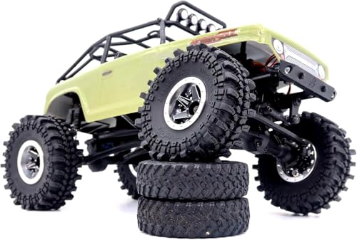 1.0 Crawler Tires 61 * 22.4mm Super Soft Sticky Mud Tyre for RC 1/18 TRX4M 1/24 AX24 SCX24 FCX24 Upgrades - style: 1.0 Tires 61mm Tall