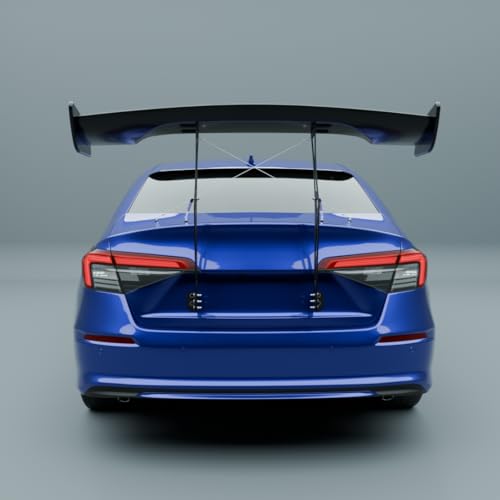 Universal 55" Spoiler GT Racing Chassis Mount Big Wing Accessories | (for Most Vechicls), Adjustable, Metal Support Brackets, Nice Clean Look Mods, Aggressive Look - style: 55Inch-Chassis Mount Style