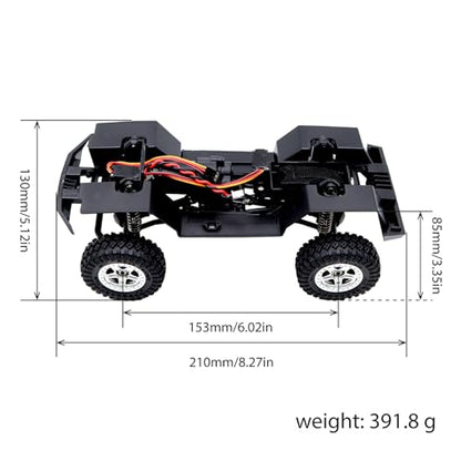 155mm 6.10in Wheelbase Assembled Frame Chassis with 2-Speed Gearbox for Rc Crawler TRX4M Bronco Defender JJRC C8809 c8801 Part