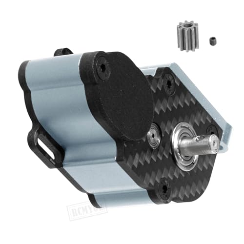 Aluminum Transmission Gearboxes Upgrades Part for SCX10 SCX10 II 90046 90047,RC Crawler Car Alloy Transmission Gearbox Hop Ups,Titanium - color: Titanium - Scx10