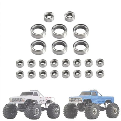 RC Car Upgrade Parts Compatible with FMS for FCX24 1/24 Remote Control Crawler Car Upgrade Parts Modification Accessories 24Pcs Steel Ball Bearing Set