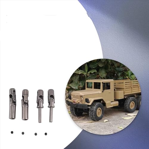 RC Drive Shaft Compatible with MN90 MN90K MN91 B14 B14K B16 B16K 1/16 RC Crawlers Truck Car Upgrade Parts 2PCS Metal for Universal Driving Shaft