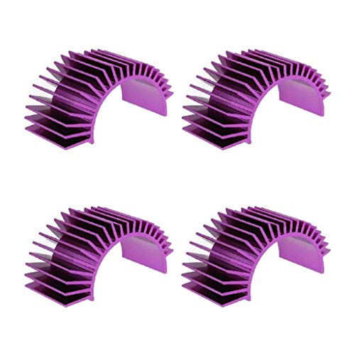Aluminum Engine Motor Heatsink Fins, RC 540 550 Car Accessories, 4 Pcs | 4-Pack, Electric motor heatsinks, for RC 540 and 550 size, brushed brushless motors, violet cooling fins. - style: Violet