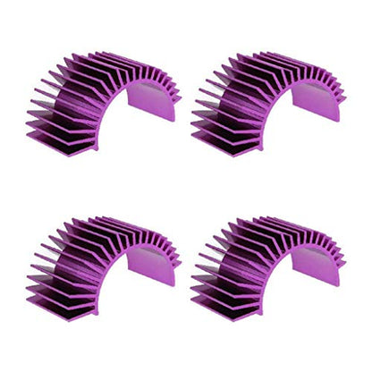 Aluminum Engine Motor Heatsink Fins, RC 540 550 Car Accessories, 4 Pcs | 4-Pack, Electric motor heatsinks, for RC 540 and 550 size, brushed brushless motors, violet cooling fins. - style: Violet