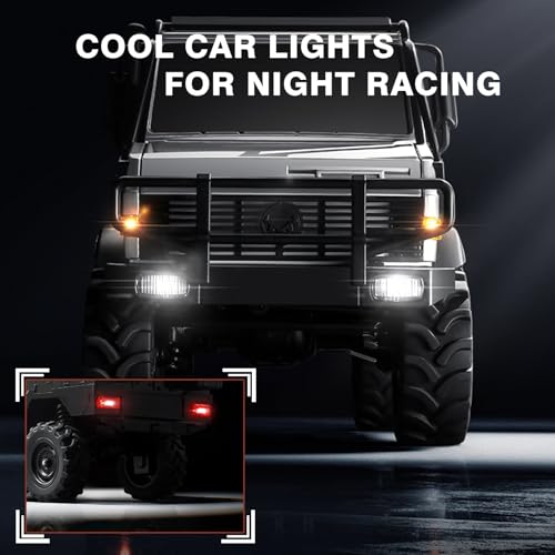 1/18 RC Semi-Truck for Adults, MN-333 Unimog Off-Road RC Rock Crawler, 4WD RC Truck RTR Transport Car Alloy Model for Hobby Toy Gifts (Green) - color: Green