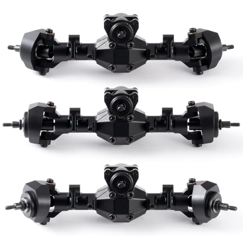 Aluminum Front Rear Axles Set Standard Axle Upgrade for 1/24 Scx24 Gladiator Deadbolt JLU C10 Axial RC Crawler (Front)
