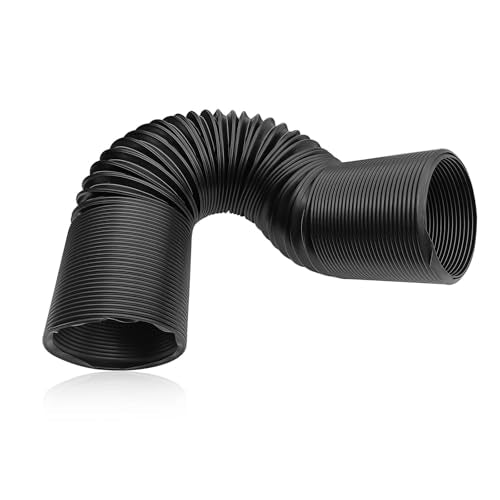 Universal 76MM Air Intake Pipe 3 Inch Flexible Inlet Hose Stretchable Durable Waterproof Automotive Replacement for Truck SUV Car Black