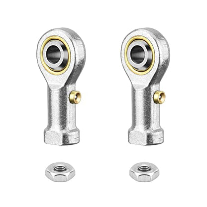 PHSB4 Rod End Bearing 1/4 Inch Bore and 1/4-28 Right Hand Thread, Self-Lubricating Female Heim Joint Rod Ends, Includes Jam Nuts 2pcs - size: 1/4, style: Right Hand