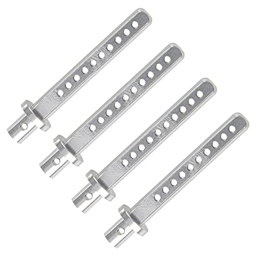 4Pcs Aluminum Alloy RC Car Body Posts Mount Holder Column 49.5mm Compatible with Axial SCX10 90046 90047 RC4WD D90 1/10 RC Rock Crawler (Silver) - color: Silver