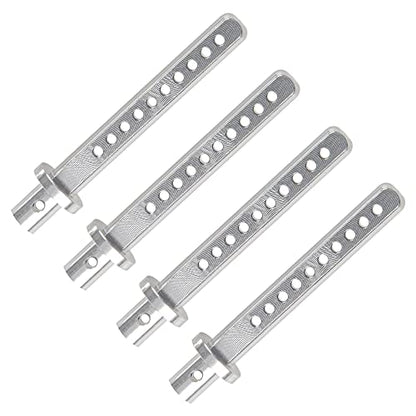 4Pcs Aluminum Alloy RC Car Body Posts Mount Holder Column 49.5mm Compatible with Axial SCX10 90046 90047 RC4WD D90 1/10 RC Rock Crawler (Silver) - color: Silver