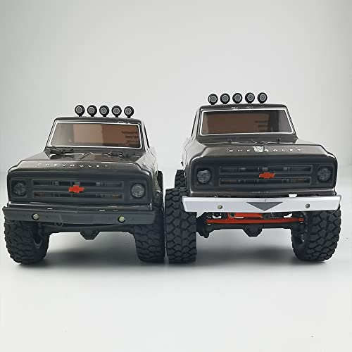 Aluminum RC Front Bumper for Axial SCX24 AXI00001 T1/T2 C10 1/24th RC Crawler Truck Car (Silver) - color: Silver