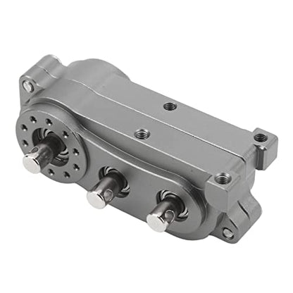 ZAWELYIO 2 Speed Gear Box Transfer Case for Axial SCX10 1/10 Scale Crawlers - 313mm WB CNC Machined with Dual Ratio Output (Ti Color) - color: Ti Color