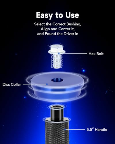 OMT Bearing Press Kit, 10pc Bearing Race and Seal Driver Set | Seal Installer Bearing Driver Kit for Bearing Installation with Seal Driver and 9 Bearing Adapters - style: Large
