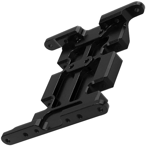Aluminum Center Transmission Skid Plate Mount Gearbox Mount Base Compatible with Axial SCX10 1/10 RC Rock Crawler Car (Black) - color: Black