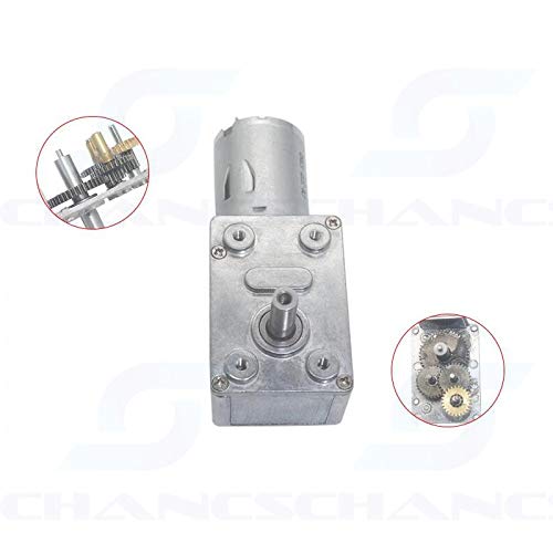 DC Worm Gear Motor 370WG 12V DC 0.6RPM Inversion Reducer for Automation Equipment - size: 12V, style: 0.6 RPM