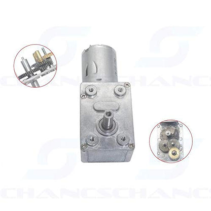 DC Worm Gear Motor 370WG 12V DC 0.6RPM Inversion Reducer for Automation Equipment - size: 12V, style: 0.6 RPM