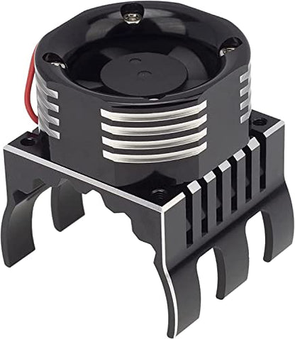 DKKY 42mm RC Cooling Fan Motor Heatsink 21000 RPM for Axial SCX10 Traxxas TRX4 Slash/Rustler/Stampede/Bandit Arrma Kraton Mojave Senton 1/8 1/10 RC Crawler Car 4274 4268 Motor, Black - color: Black