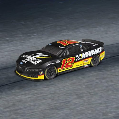 Losi 1/12 NASCAR RC Race Car Ryan Blaney No. 12 2025 Advance Auto Ford Mustang 2S AWD RTR Brushed On-Road Battery & Charger Included Black LOS1122512