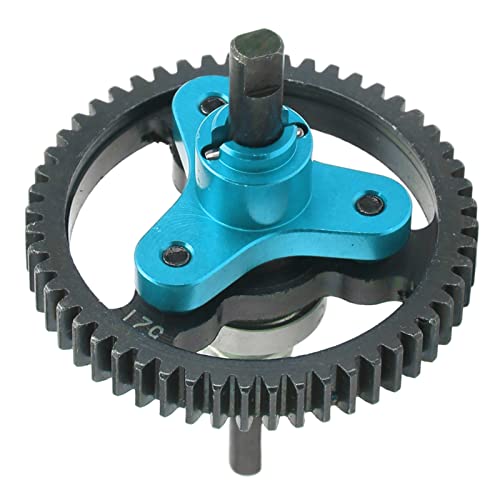 Oumefar 52T Differential Gear Slipper Clutch, Aluminum Alloy and Steel RC Slipper Clutch Car Replacement Parts for Slash 2WD 1/10 RC Car RC Accessories (Blue)