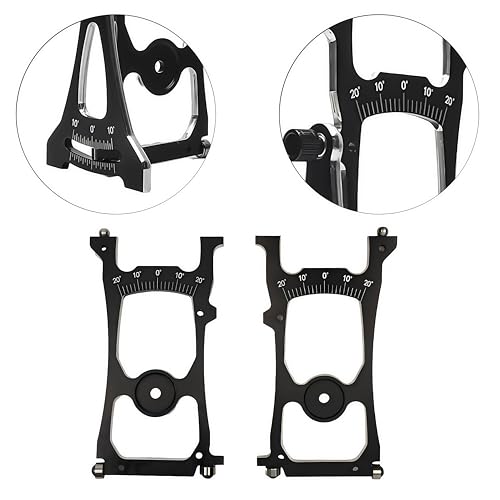 Multi-Functional 1/10 RC Car Setup System with Two Gauges, Aluminum Camber Toe Slip Angle Gauge, Suspension & Steering Adjustment Tool, Alignment Tuning Tool for 1/10 RC Buggy and On Road Cars