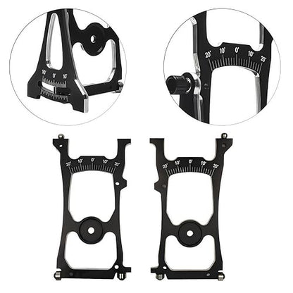 Multi-Functional 1/10 RC Car Setup System with Two Gauges, Aluminum Camber Toe Slip Angle Gauge, Suspension & Steering Adjustment Tool, Alignment Tuning Tool for 1/10 RC Buggy and On Road Cars