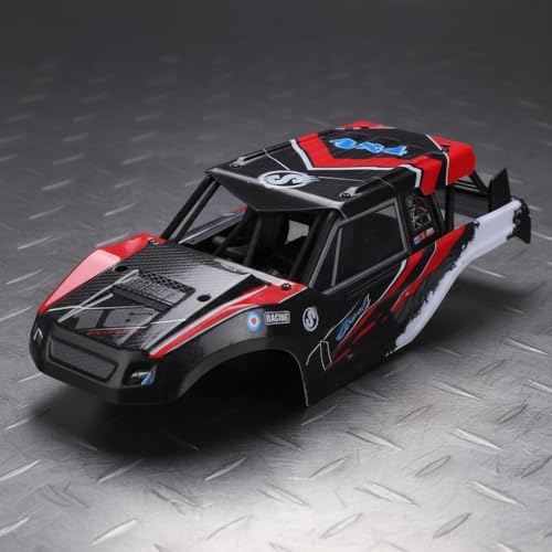 Alomejor RC Car Body Shell, Lightweight Stylish 1:18 Scale Replacement Body PVC Material for RC Enthusiasts Racing Customization and Hobby Projects - color: Red