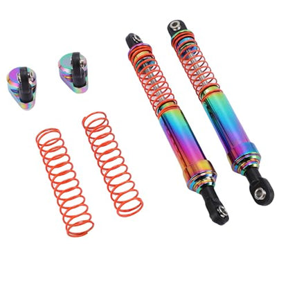 Fabater 105mm RC Shock Damper, Oil Pressure Damping Aluminum Alloy RC Oil Damper, Colorful with Offset Cap for 1/10 1/12 /14/16 Scale Buggy Truggy On Road Off Road