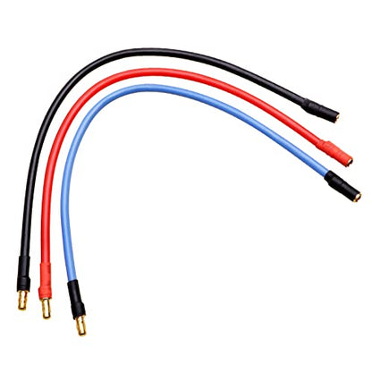 Hobbypark 3.5mm Bullet Connectors Banana Plug Extension Lead Male Female for Brushless Motor ESC (3-Pack)