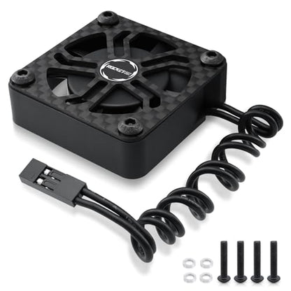 Surpass Hobby 40mm RC Cooling Fans 16000 High RPM RC Car Motor Fan for 1/8 1/10 RC Car Truck Truggy (Without Motor Heatsink) - style: 1Pack 40mm fan-black